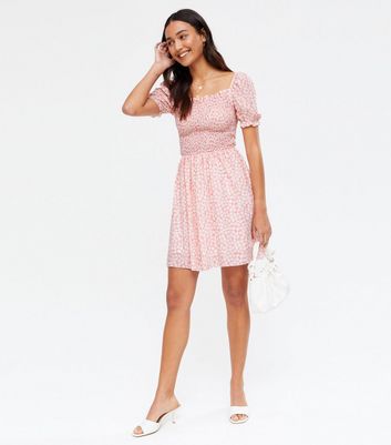 Rose pink outlet floral dress