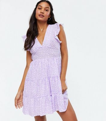 new look lilac floral dress