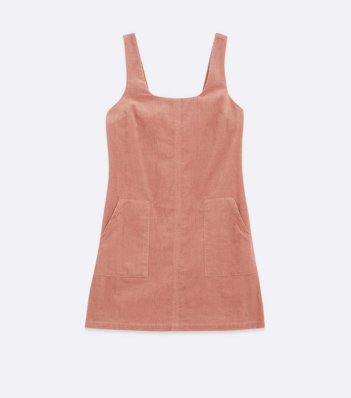 Mid Pink Cord Pinafore Dress Image 5