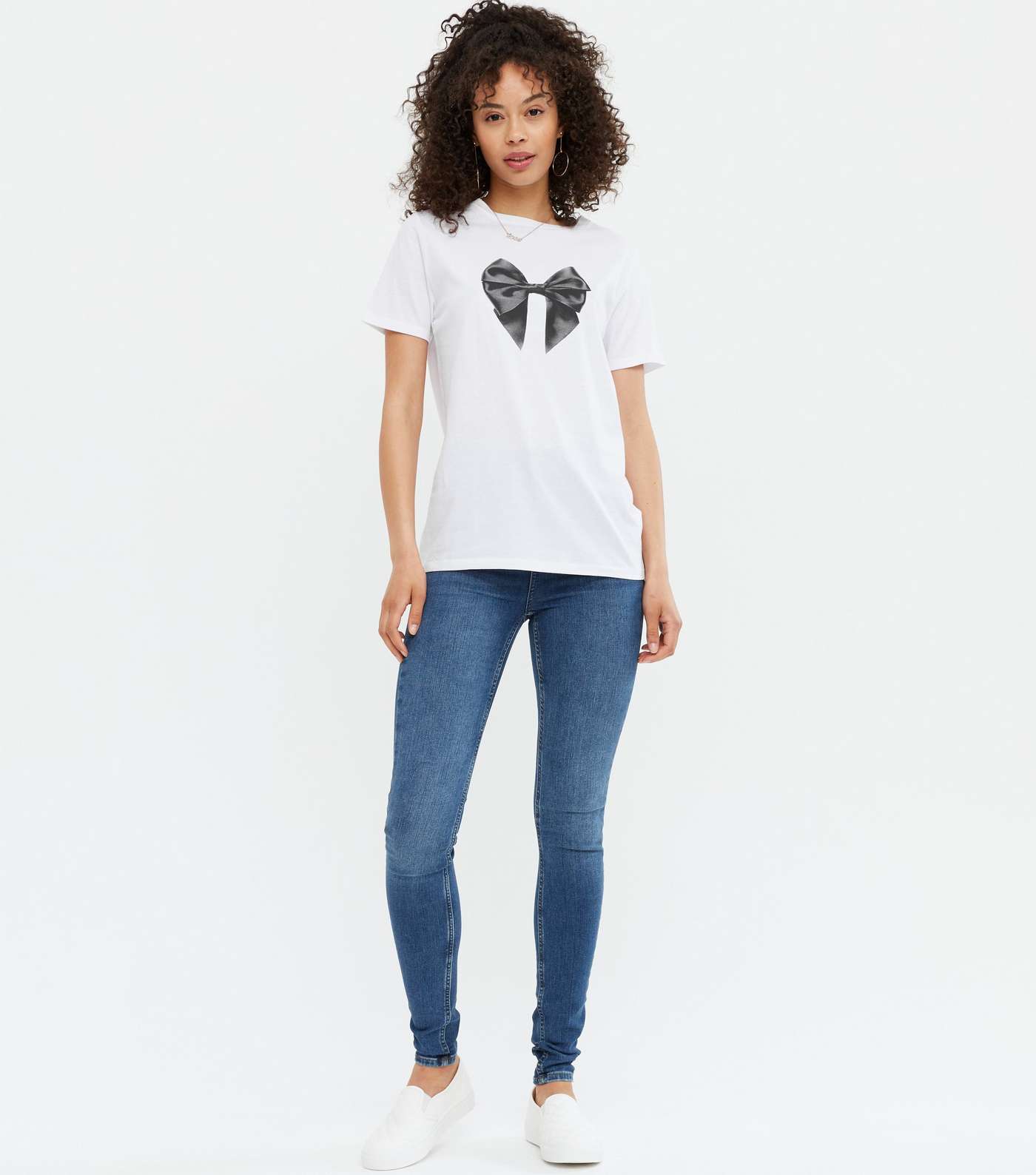 Tall White Bow Photograph T-Shirt Image 2