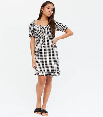 Gingham tie shop front dress