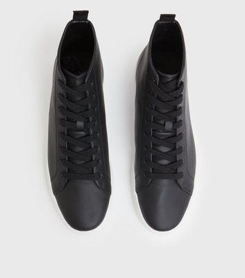 All black high top hot sale trainers