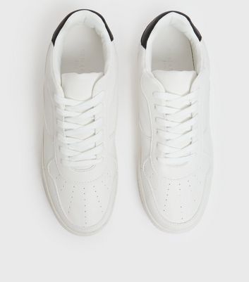 New look store mens white trainers