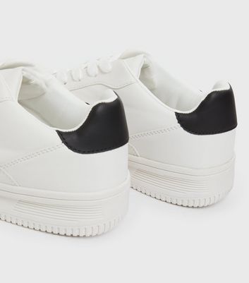 White platform trainers new look top