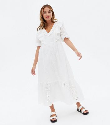 Petite white midi dress sale