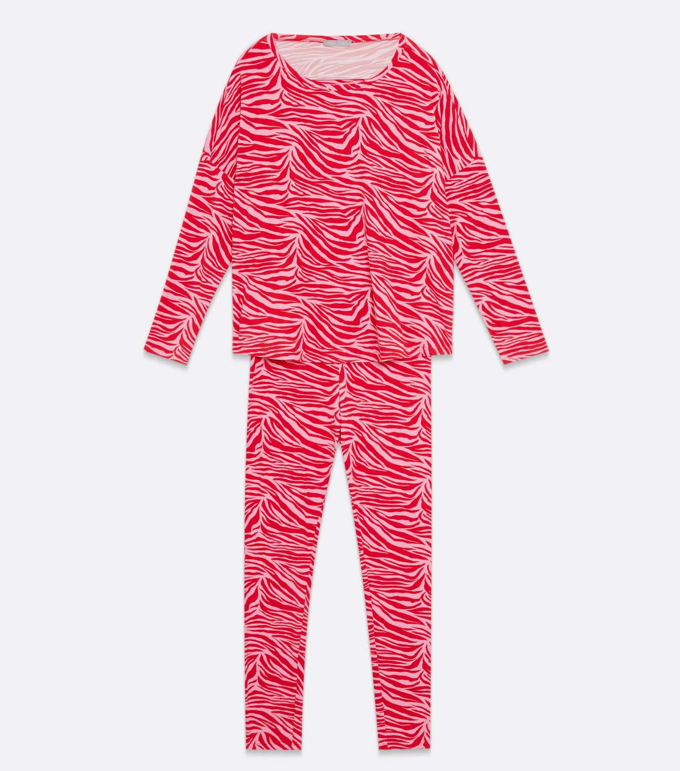Red Zebra Print Soft Touch Legging Pyjama Set Image 5