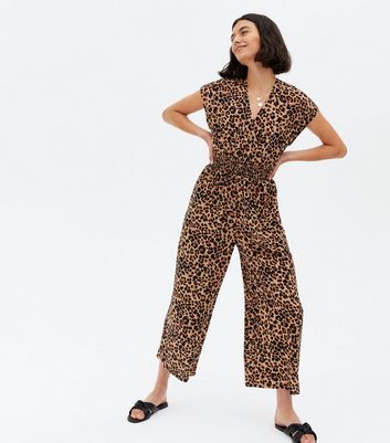 new look leopard jumpsuit