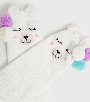 llama fluffy socks