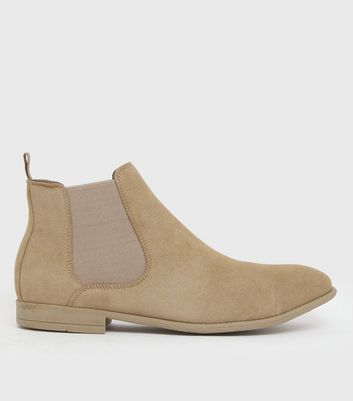 shop for Men's Light Brown Suedette Round Toe Chelsea Boots New Look at Shopo