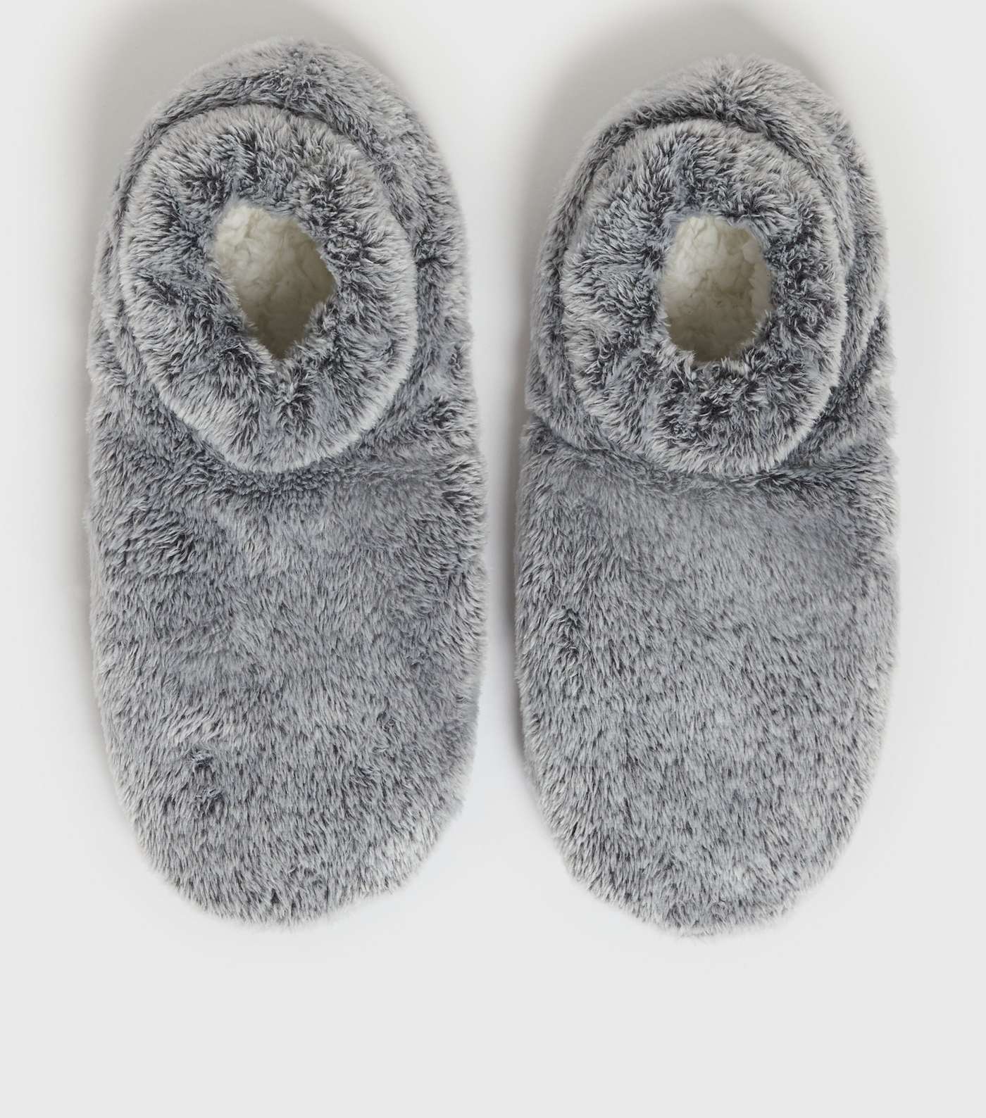 Grey Fluffy Boot Socks