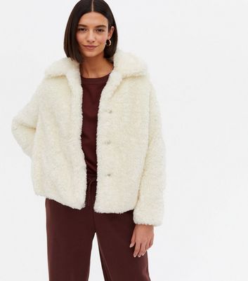 Miss selfridge shop cream teddy coat