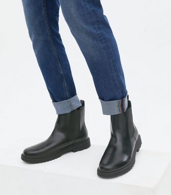 New look chunky chelsea boot in black online