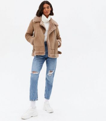 new look shearling jacket