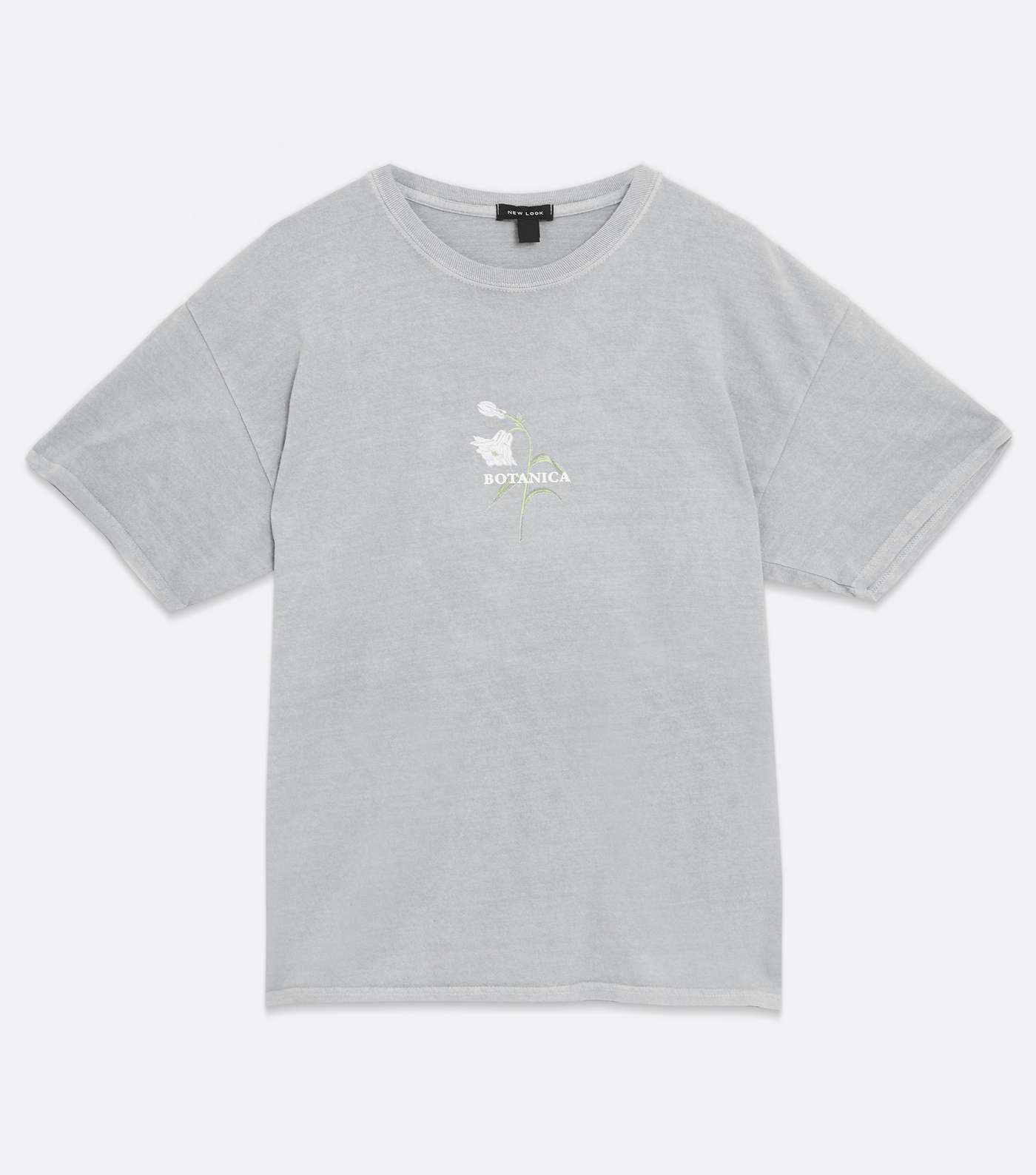 Grey Overdyed Botanica Rose Logo T-Shirt Image 5