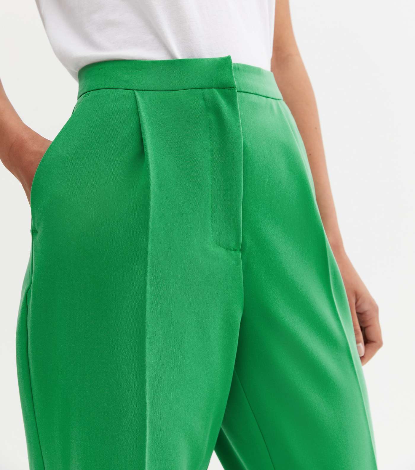 Tall Green Slim Fit Trousers Image 3