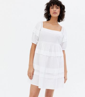 new look white poplin dress