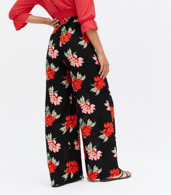 high waisted floral trousers