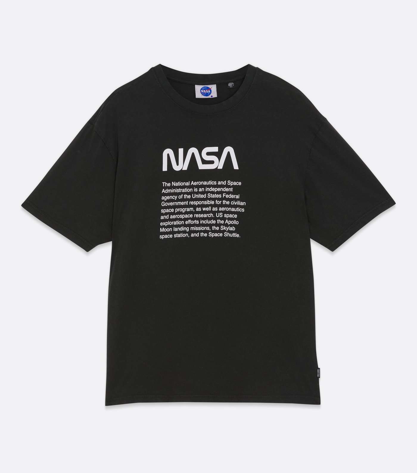 Only & Sons Black NASA Logo Crew T-Shirt Image 5