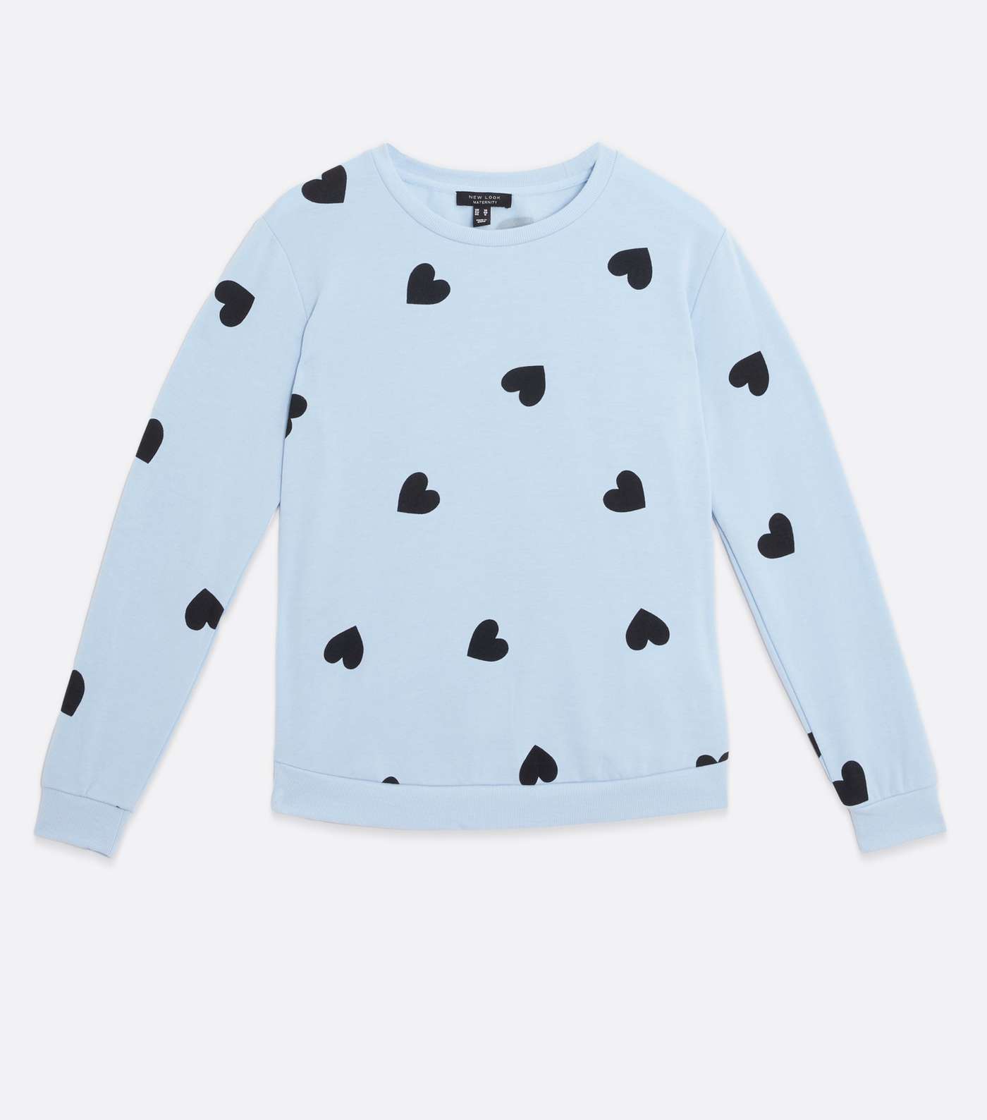 Maternity Blue Heart Pyjama Sweatshirt Image 5