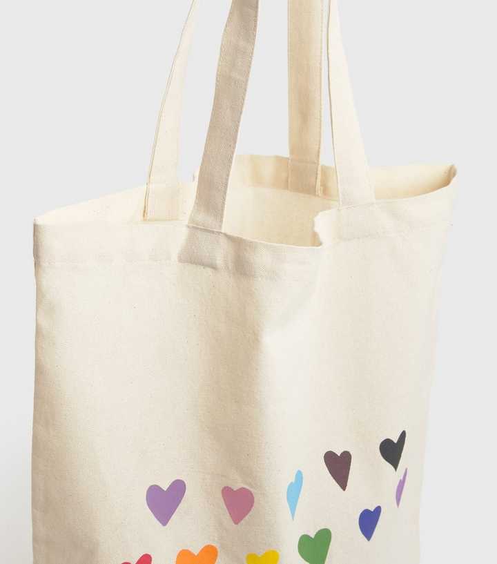 LGBTQ Rainbow Heart Tote Bag Pride Heart Totelgbt Love 