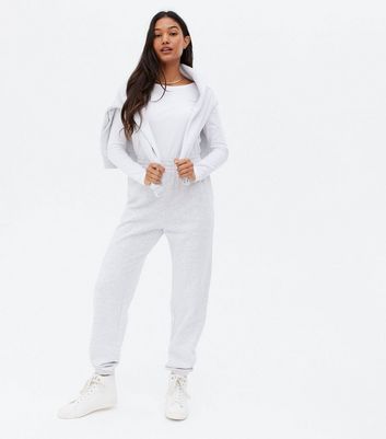 Pale Grey Jersey Cuffed Joggers | New Look