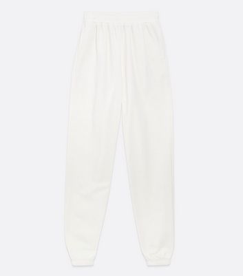 Off White Jersey Cuffed Joggers | New Look