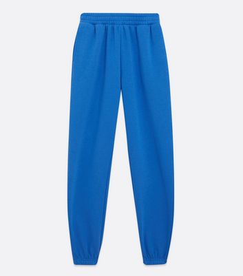 Bright Blue Jersey Cuffed Joggers | New 