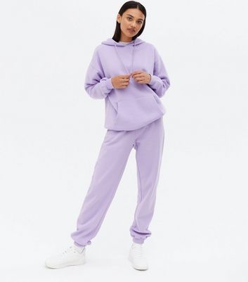 Light Purple Jersey Cuffed Joggers 