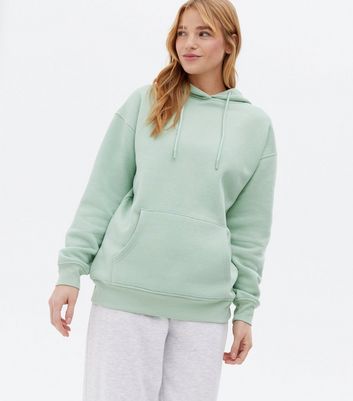 Light Green Pocket Front Hoodie New Look