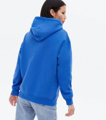 Click to view product details and reviews for Bright Blue Pocket Front Hoodie New Look.