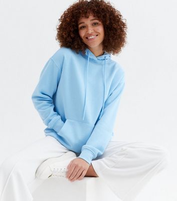 Pale Blue Pocket Front Hoodie | New Look