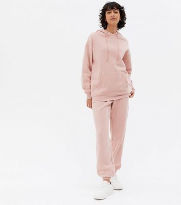 Pale Pink Pocket Front Hoodie New Look