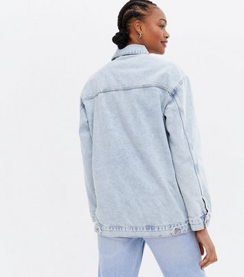 oversized washed denim jacket