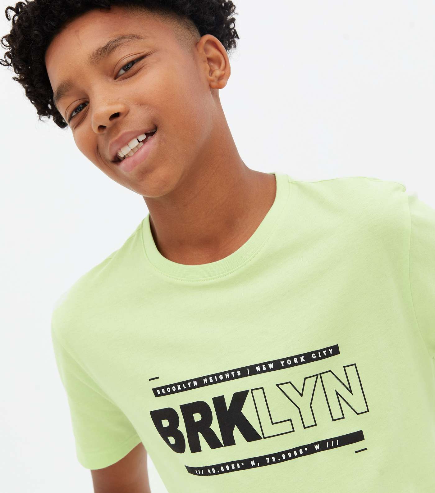 Boys 2 Pack Green and Black Logo T-Shirts Image 3
