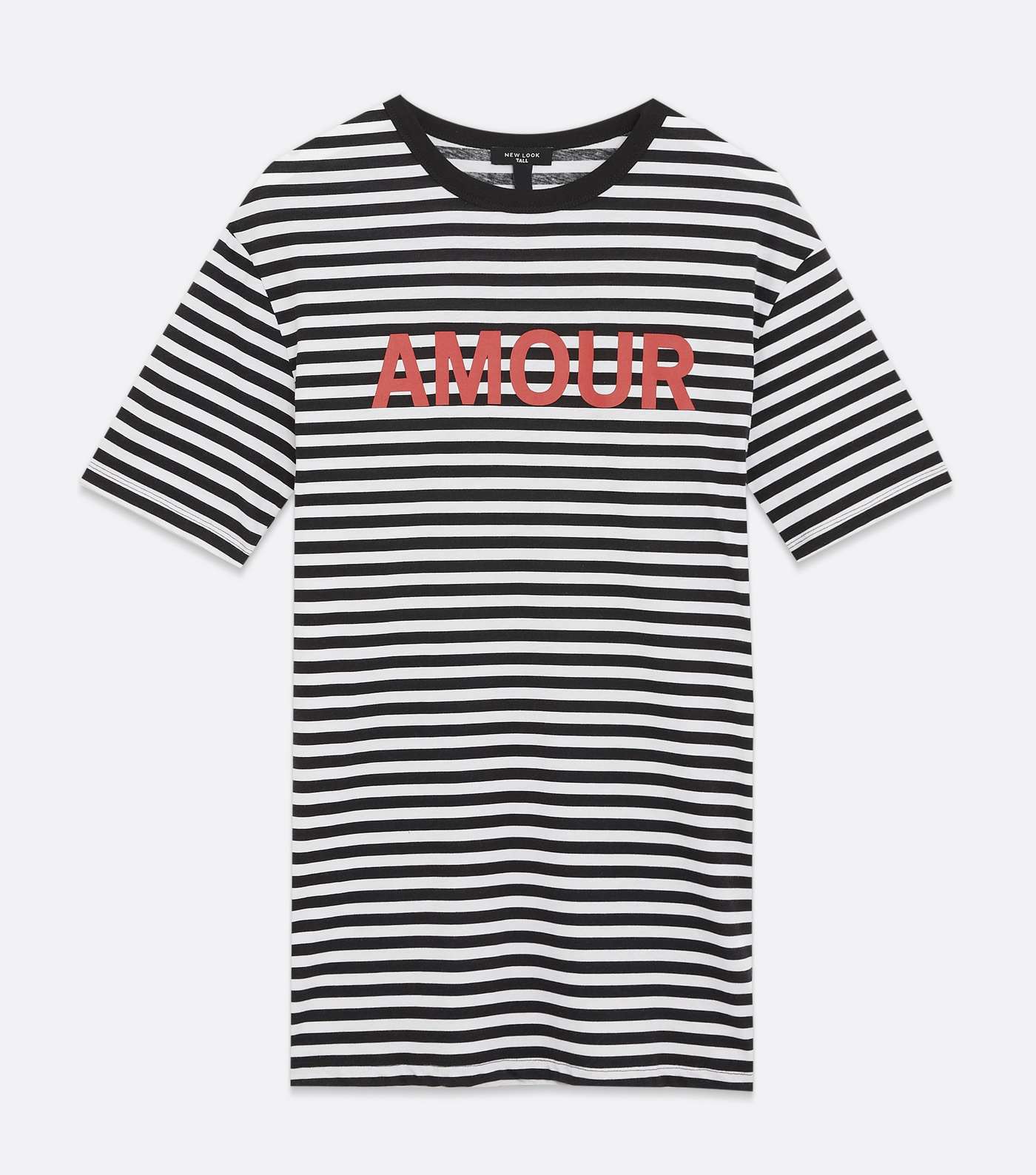 Tall White Stripe Amour Logo Oversized T-Shirt Image 5