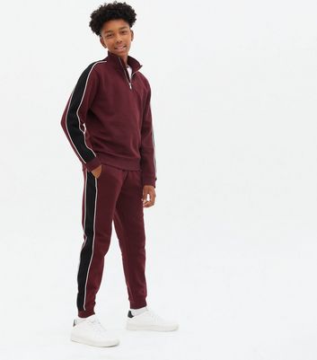 Boys maroon joggers sale