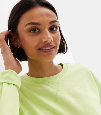 Click to view product details and reviews for Light Green Jersey Crew Neck Sweatshirt New Look.