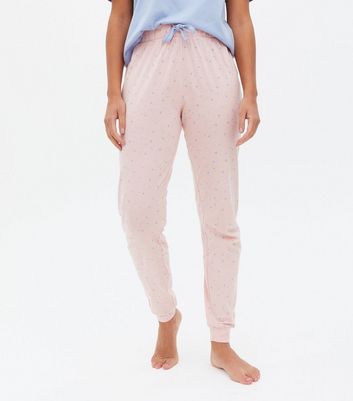 Damen Bekleidung Blue Jogger Pyjama Set with Mystic Leopard Print
