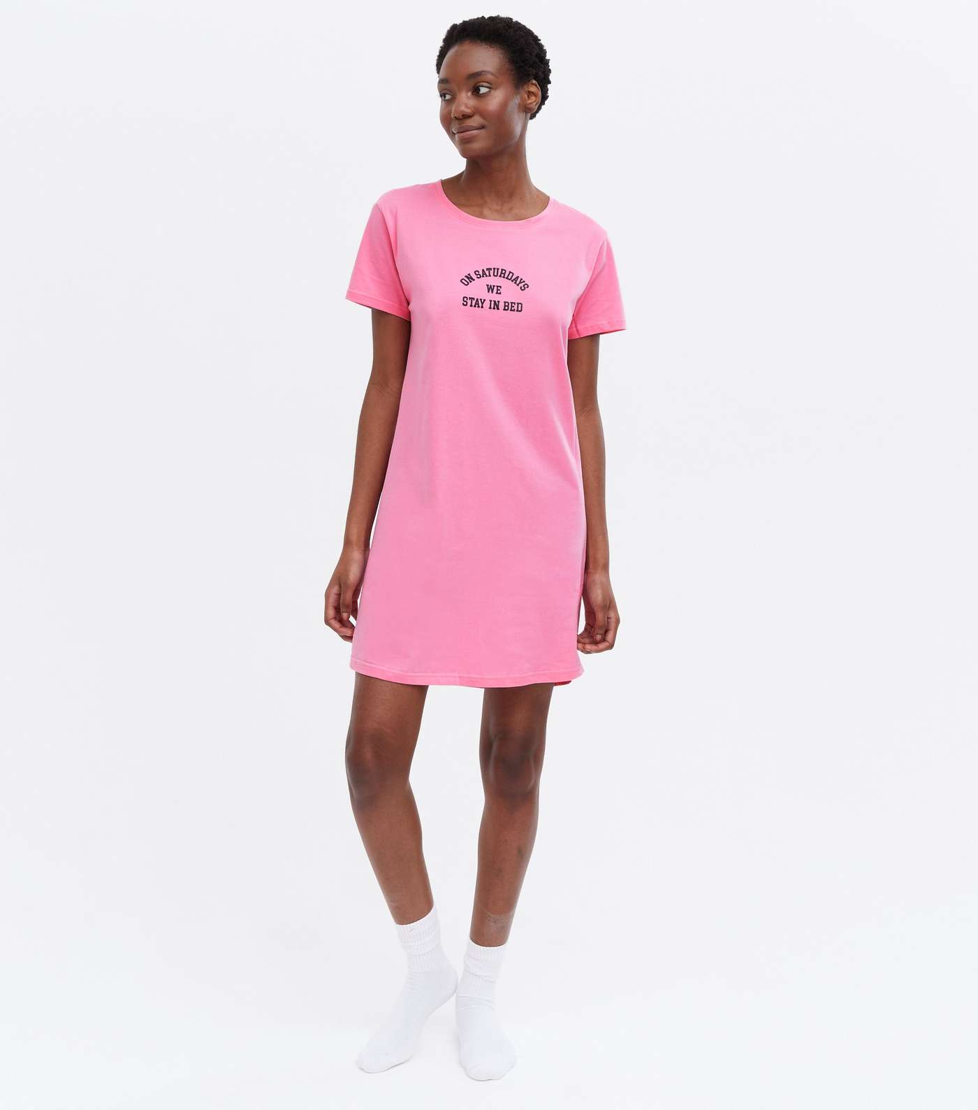 Pink Stay In Bed Logo Nightshirt Image 2