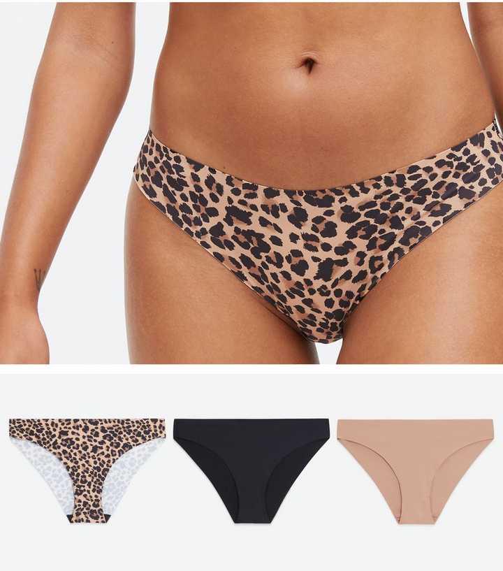 YOURS Plus Size 5 PACK Black & Blue Animal Star Print Full Briefs