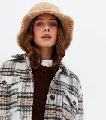 Camel Teddy Bucket Hat | New Look