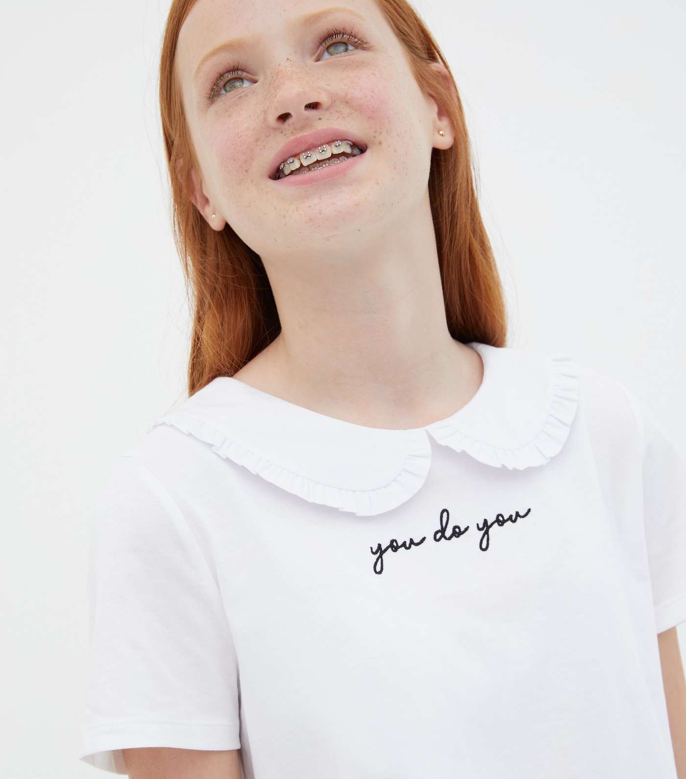 Girls You Do You Embroidered Collared T-Shirt Image 3