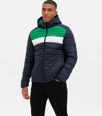 jack and jones green puffer jacket