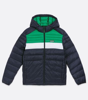 jack and jones green puffer jacket