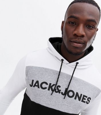 Jack and jones white hoodie sale