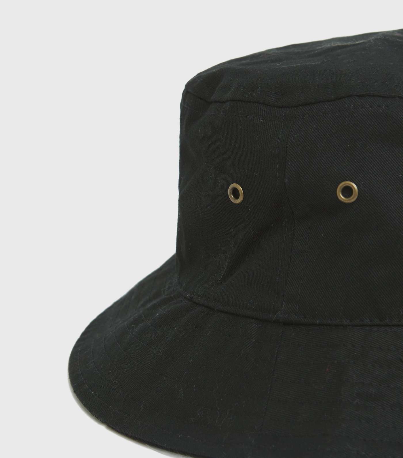 Black Eyelet Bucket Hat Image 3