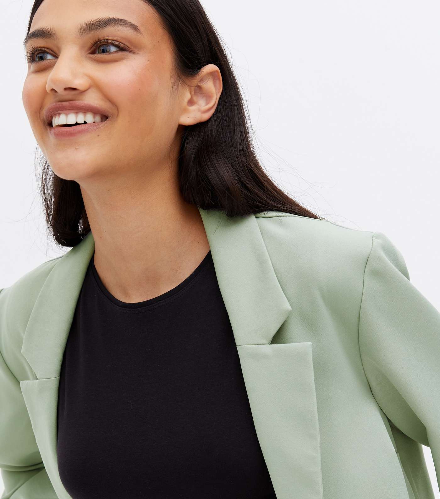 Light Green Relaxed Fit Blazer Image 3