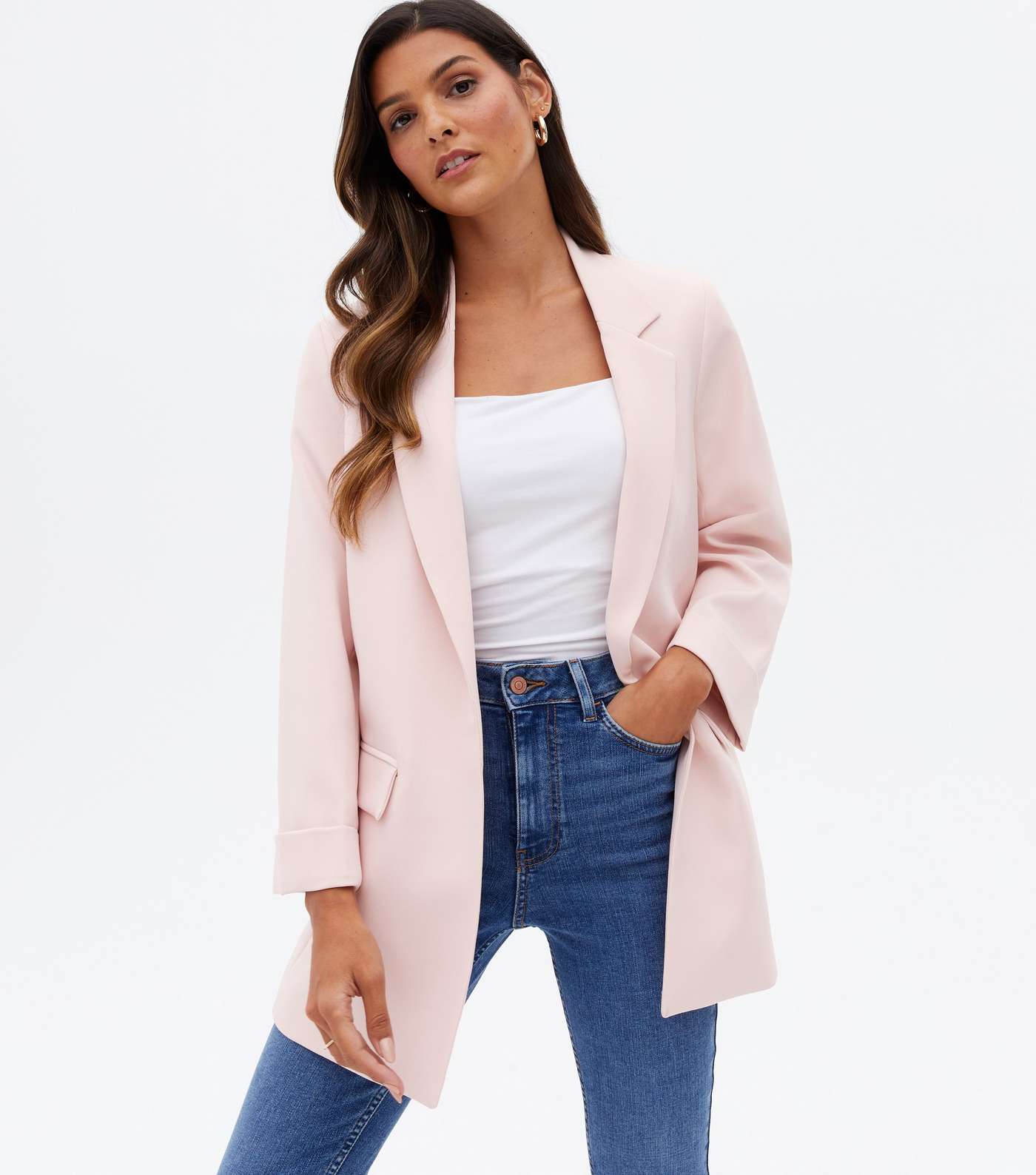 Pale Pink Relaxed Fit Blazer