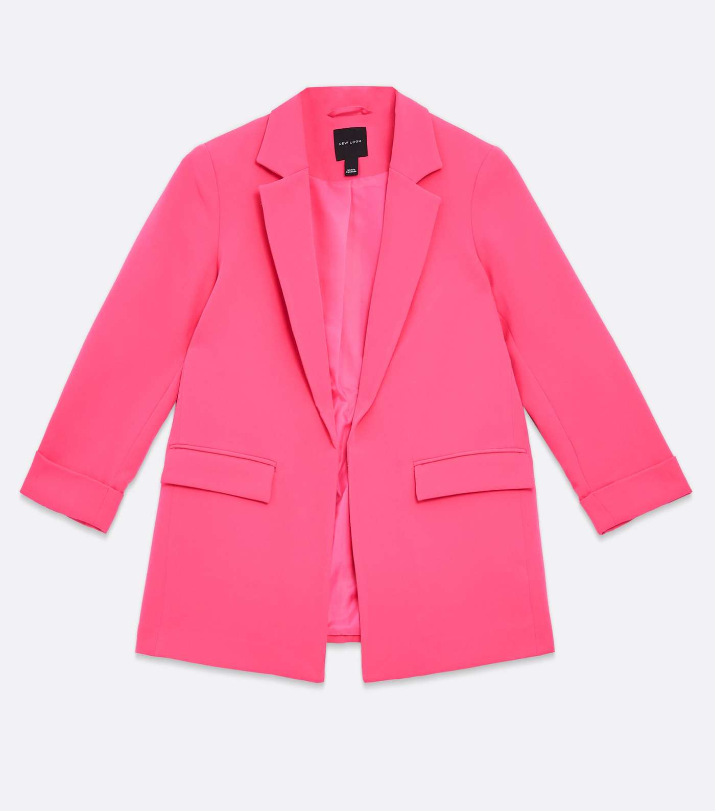Bright Pink Relaxed Fit Blazer Image 5