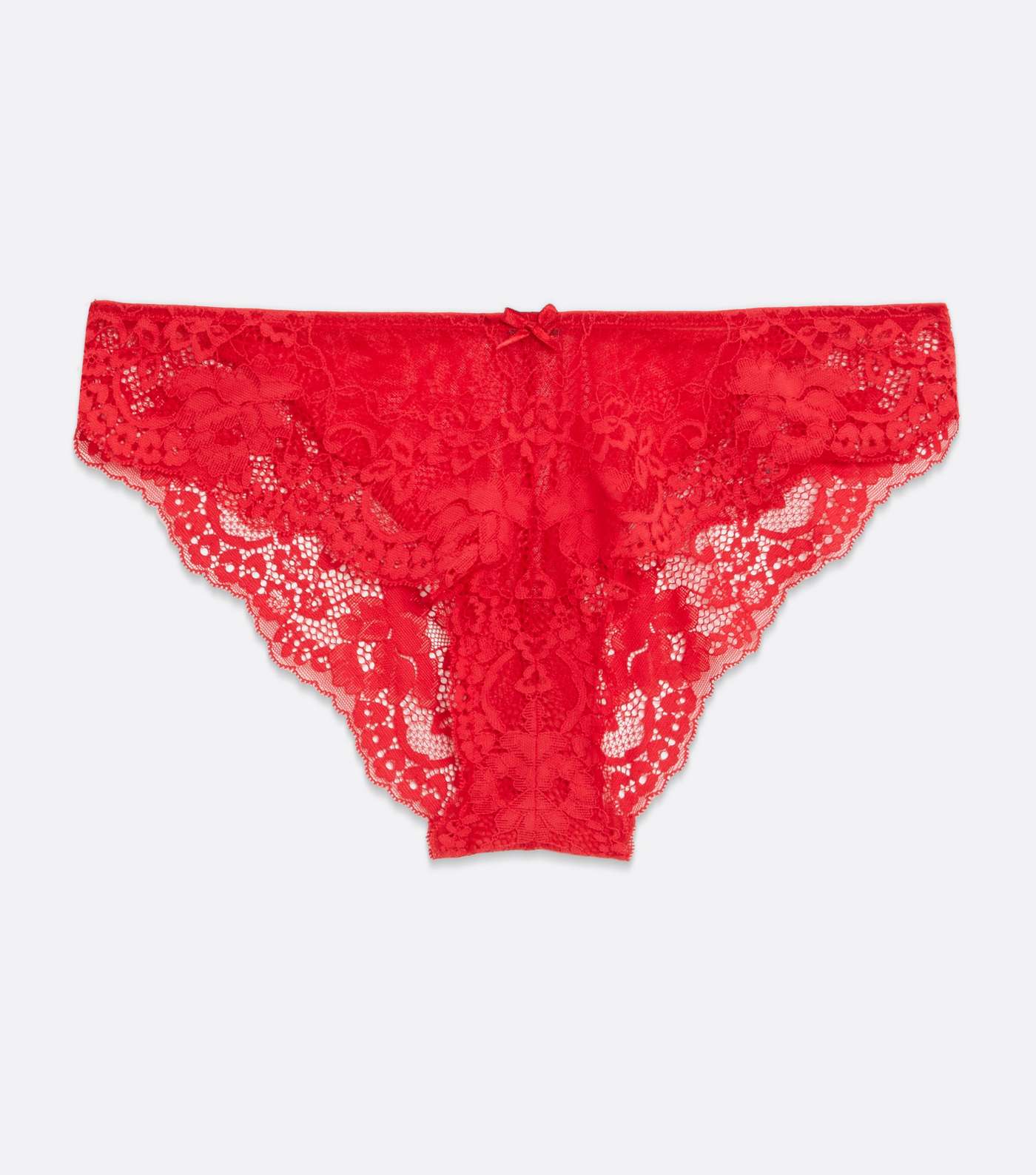 Red Floral Lace Brazilian Briefs Image 5